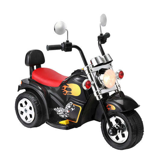 Rigo Kids Ride On Car Motorcycle Motorbike Electric Toys Horn Music 6V Black