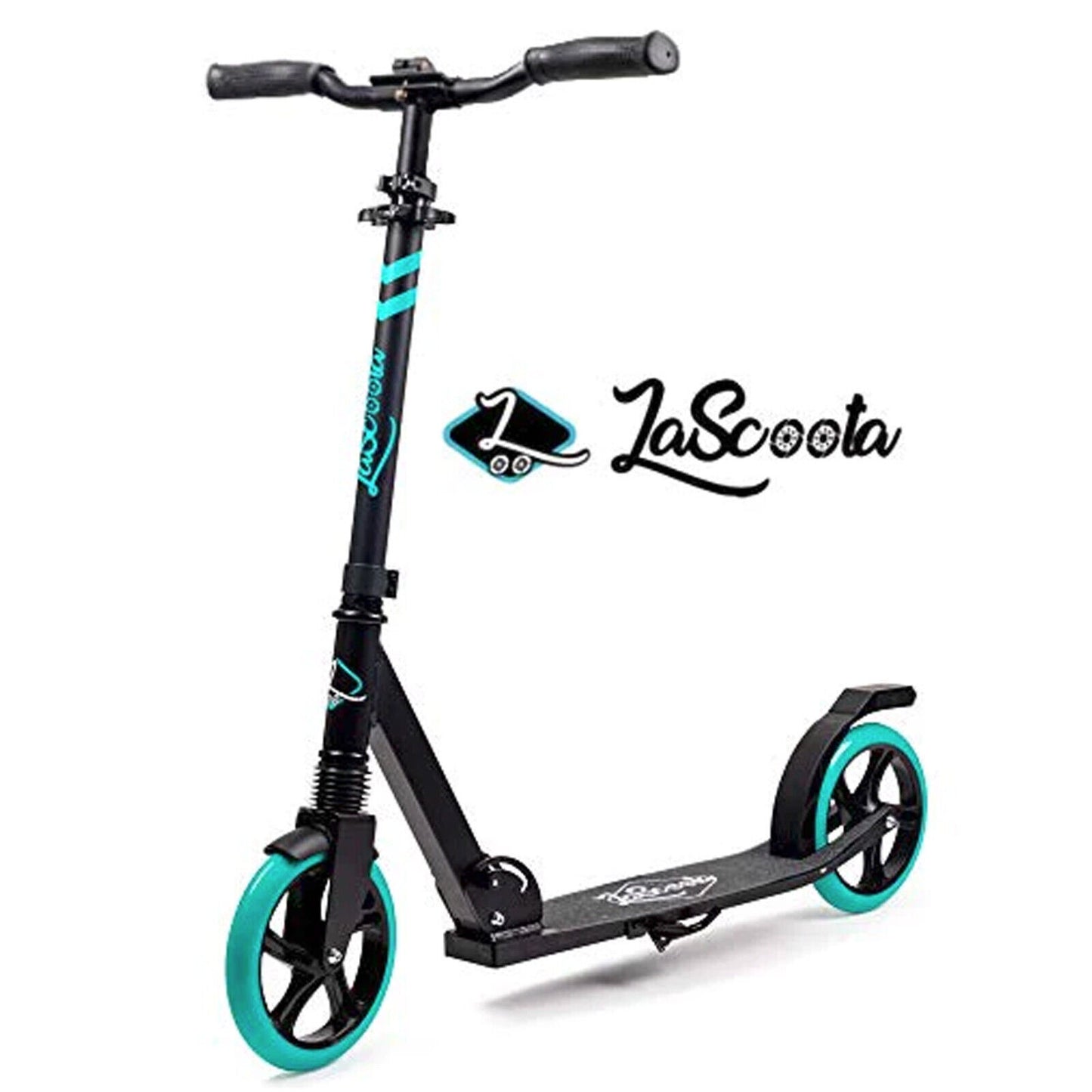 Lascoota Pulse Kick Push Commuter Scooter Teen Adult Aqua